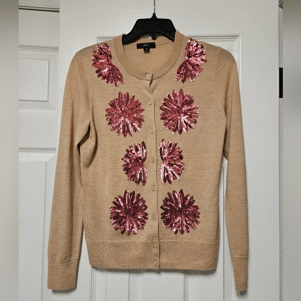 J Crew Sequin Cardigan Like New Worn Once Medium